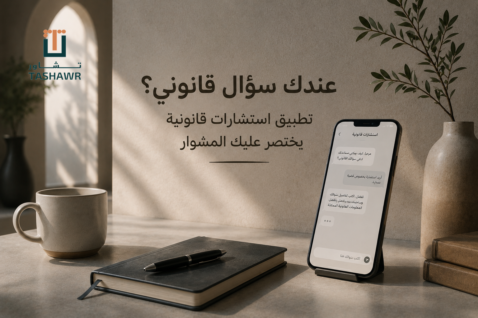 عندك سؤال قانوني؟ تطبيق استشارات قانونية يختصر عليك المشوار